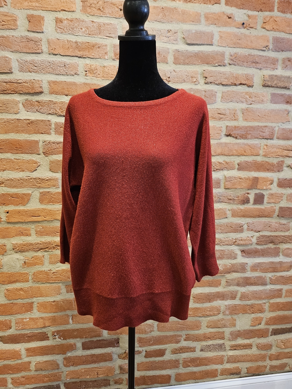 Women’s Lightweight Red Boatneck Sweater